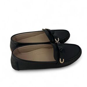 Cole Haan Black Loafers with Gold Accent